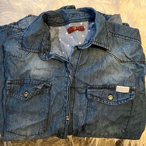 Youth girls denim shirt, worn a couple times.
